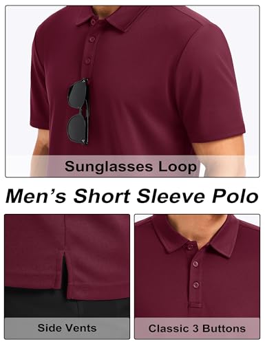 Cavva Mens Polo Shirts Performance Short Sleeve Dry Fit Moisture Wicking Collared Men's Golf T-Shirt Athletic4
