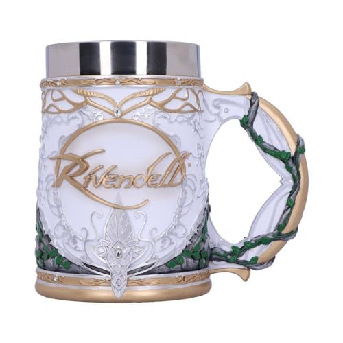 Nemesis Now Licencia oficial Lord of The Rings Rivendell Tankard, blanco, 15,5 cm
