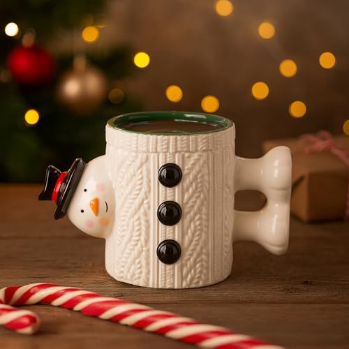 KASANOVA Tazza natalizia pupazzo neve 400 ml in ceramica