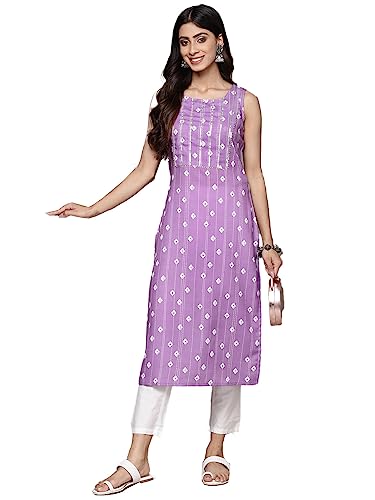 Image of ishin Women's Silk Ethnic Motifs Purple Straight Kurta