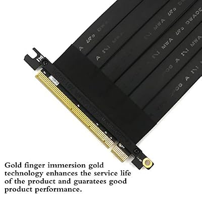 PCI-E Riser PCI-E x16 Extension Cable Pcie Extension Cable Extension Port Adapter (20cm 90 Degree)-Upgrade Version