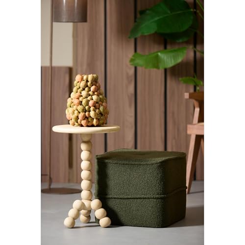 Petite table d'appoint ronde en bois pour optimiser un petit salon - 3