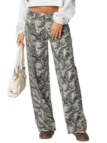 Justalwart Low Rise Baggy Camo Pants Women (US 4-6)