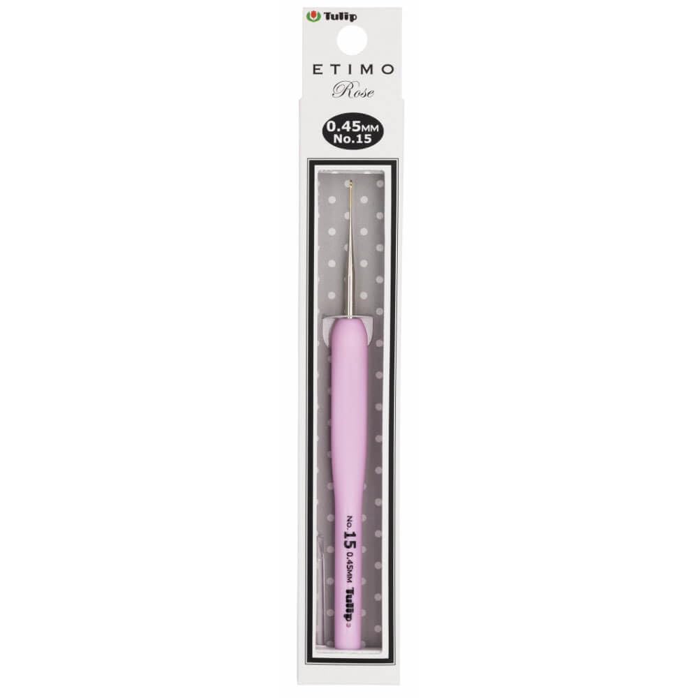 Needle Company TEL-15E Etimo Rose Steel Crochet Hook-Size 15/.45mm