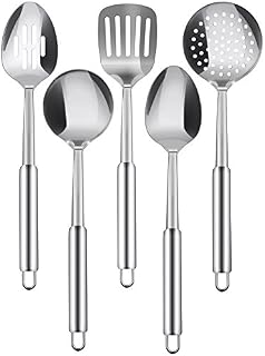 Utopia Kitchen Stainless Steel Cooking Utensil Set - 5-Piece Serving Spoons