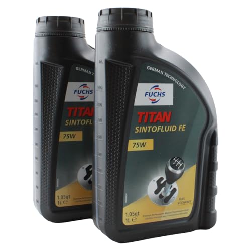 Fuchs 2 Liter TITAN SINTOFLUID FE SAE 75W Manual Transmission Fluid (2 x 1L)