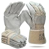 5 Paar Arbeitshandschuhe Leder Herren Damen robuste...