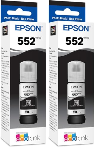 Image of Epson Claria ET Premium T552120 High Capacity Bottle Ink - Photo Black (Pack of 2)