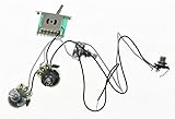 KAISH Guitar Prewired Wiring Harness Alpha 250K 24mm Pots 1 Volume 2 Tone 5 Way Switch for Strat