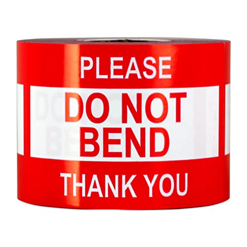 300 Do Not Bend Sticker - 2 X 3 Inches Do Not Bend Stickers For Shipping Warning Label Fragile Shipment Moving Care Instruction Handling Label - 1 Roll Of 300 Labels #TOP1