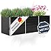 Produktbild DELUKE Hochbeet für Garten Oskar Anthrazit | 240x80x77cm | Verzinkter Stahl | Wetterfest | Gartenbeet Kräuterbeet Blumenbeet Beet hoch Frühbeet für Garten Gemüsebeet