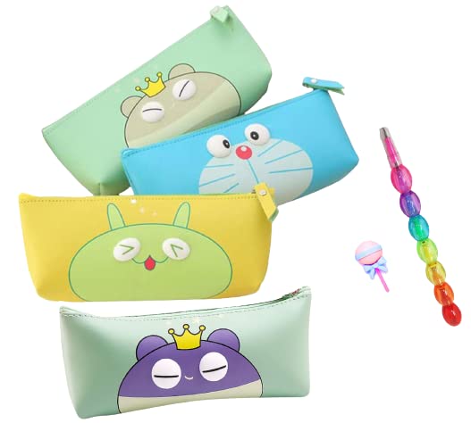 Cute Eyes Pencil Pouch Pencil Case with Pencil Eraser Waterproof Stationery Bag Pen Pencil Color Storage Bag Box Cartoon Theme Pouch Best Return Gift Bulk Utility Pencil Pouch for Kids (Pack of 4) (B09RSFP3DT) Amazon Price History, Amazon Price Tracker