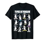 Penguins Types Penguin Lovers Gifts Men Women Kids Boys Girl T-Shirt