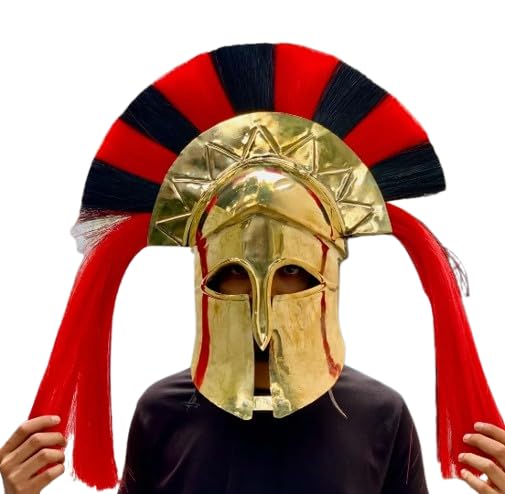Casque spartiate médiéval corinthien à plume pour costume grec