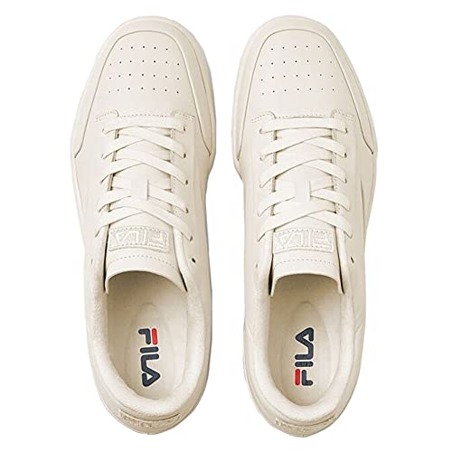 Fila Men's Original Tennis LX Low-Profile Lightweight Premium Leather Shoe, Gardenia/Gardenia/Gardenia, 133