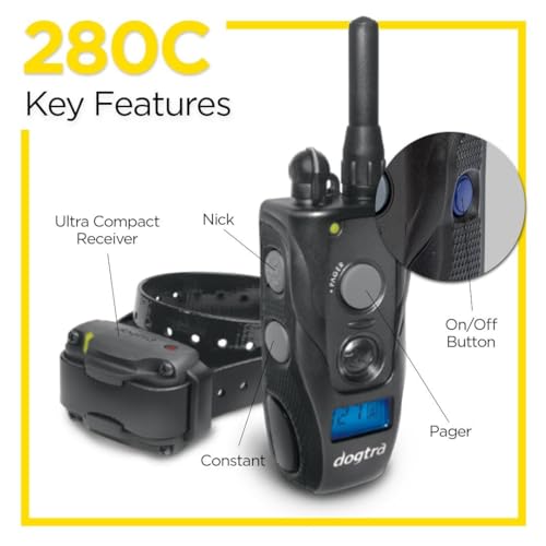 Dogtra Canada 280C Waterproof 127-Level Precise Control LCD Screen .80KM Remote Training Dog E-Collar - Image 4