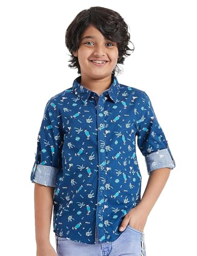 Image of Amazon Brand - Jam & Honey Boys Boys 100% Cotton Printed Half and Full Sleeves Shirt | Age 2-12 Years