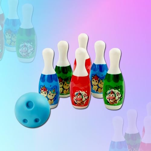 Image of Mini Bowling Game Set for Kids|Indoor Tabletop Bowling Toy for Boys & Girls|Lightweight Plastic Pins & Ball|Portable Family Fun Game|Skill-Building Playset | Ideal Gift | Made in India