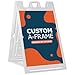 GotPrint Custom A-Frame Sign | 24"x36" Design Your Own Sign Add Text/Image/Logo | Signicade Outdoor Sandwich Board with Deluxe Stand, White