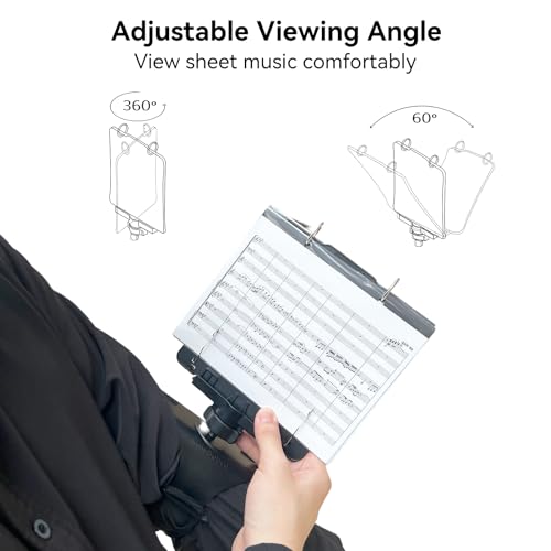 image for MusBoard Flute Lyre FP10, Adjustable Marching Band Lyre for Flute & Pi