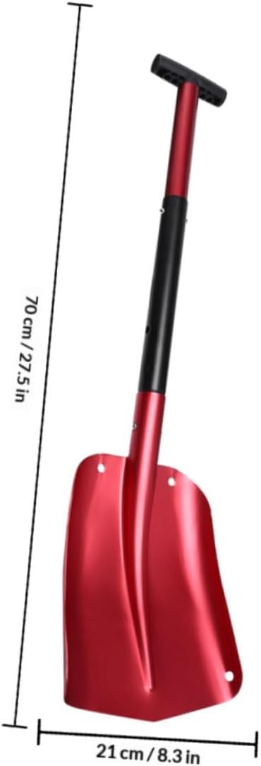 Folding Aluminum Snow Shovel Bigger Spade Shovel for Car Emergency Outdoor Use with Carry Bag Metal Wide Snow Scraper for Vehicle