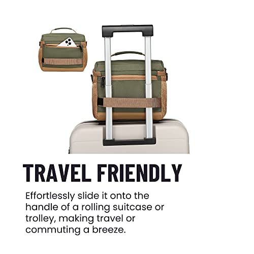 Sunny Bird 7L Small Lunch Bag With Foldable And Leakproof Design, Thermal Insulated Lunchbox, Colorful Shoulder Strap For Women Men, For Work Or School, Fits 13 Cans (Medium, Olive Brown) #TOP5