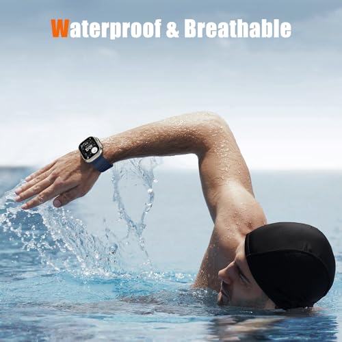 Tasikar Clip Magnetic Straps Compatible with Apple Watch 49mm 46mm 45mm 44mm 42mm Silicone Waterproof Breathable Band for iWatch Ultra3/2/1 SE Series 11 10 9 8 7 6 5 4 3 2 1, Dark Blue-Grey - Image 5