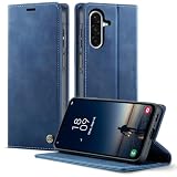 owlhold Handyhülle Samsung Galaxy A17 hülle flip case Premium PU Leder, RFID Schutzhülle,Faltbare Handytasche,Kartenfach Standfunktion Leder hülle für Samsung Galaxy A17 4G/5G - Blau