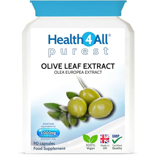 Olive Leaf Extract 100mg Oleuropein Per Cap 90 Capsules 3 Months Supply