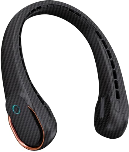 Image of FrSara Neck Fan, Bladeless Neck Fan,Upgraded 5200mAh,Long Endurance,Upgraded air volume,Easier to Use,360 Cooling,No Hair Twisting,Non-Slip Material,Rechargeable,3-Speed | Air Volume, No Hair Twisting, Air Volume On 2 Sides, Non-Slip, Quick Charge, Long Use Time, Gift for Women, Men, Birthday