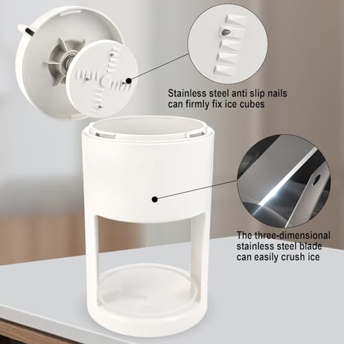 GOLDGE Portable Ice Shaver & Snow Cone Machine- Premium Manual Shaved Ice Maker for Home with Hand Crank, Slushy Maker, & Ice Crusher. Ideal for Outdoor Picnics & Parties