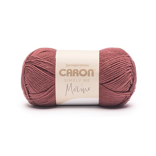 Image of Caron Simply Me Merino Soft Yarn for Crocheting, Pomegranate Red, 3-Pack | #3 Light DK Yarn, 50% Merino Wool & 50% Acrylic, Soft Yarn for Crocheting, Knitting & DIY Crafts, 215yd, 100g /3.5oz per skein
