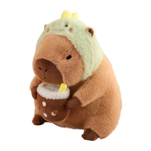 TOPLITHE Lindo Juguete De Peluche De Capibara, Almohada De Felpa De Animal Simulado Peluche De Capibara Kawaii con Tocado De Tostada Portátil Regalos for Niños Niñas Y Niños(Dinosaur)