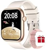 LOYEWAIER Reloj inteligente con llamadas por Bluetooth, para hombres y mujeres, IP67, resistente al agua, para deporte, fitness, rastreador de fitness de 2,0 pulgadas, pantalla táctil, color rosa