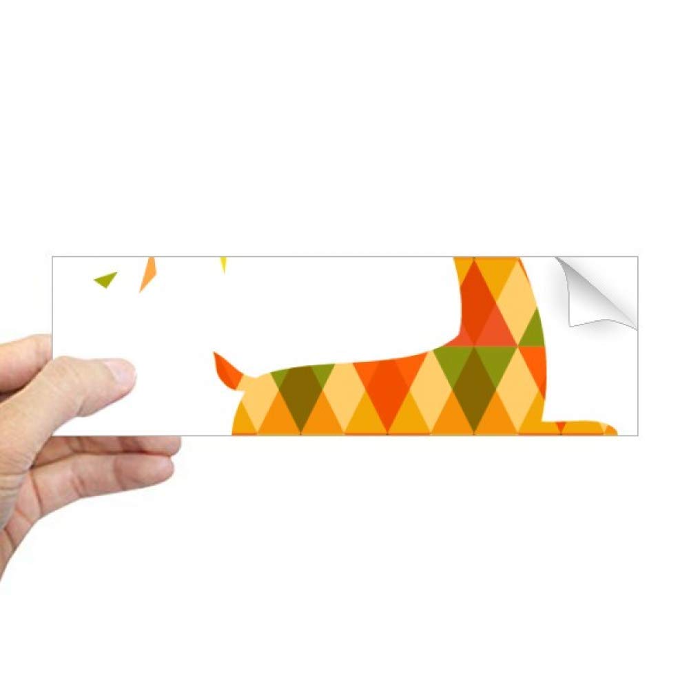 Autocollant fenêtre wapiti de Noël rectangulaire au design graphique épuré