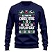 Purple Print House All I Want For Christmas is To Play Golf Sweatshirt Mens Funny Golfing Jumper Xmas Fairisle Sweater, XXL, Navy