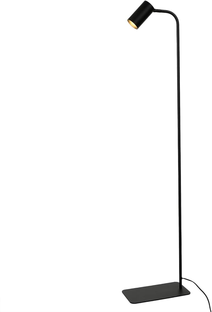 Licht-Erlebnisse Kleine vloerlamp woonkamer, zwart, metaal, vloerleeslamp, spot, draaibaar, snoerschakelaar, GU10, minimalistisch, slaapkamer, leeslamp photo 3