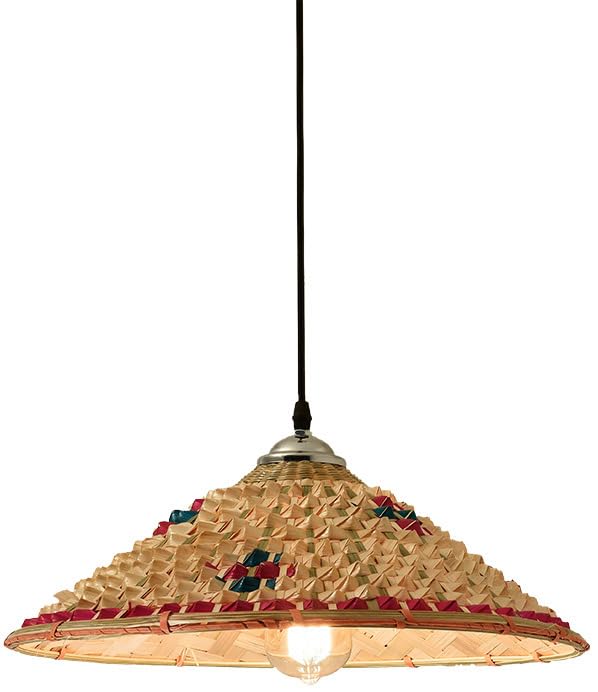 Lámpara de techo estilo bohemio de mimbre para crear un ambiente relajante en salones
