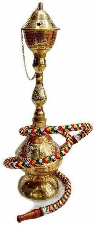 VINTAGE ROYAL BRASS HOOKAH ARABIAN 16' INCH LONG WORKING BRASS HOOKHA