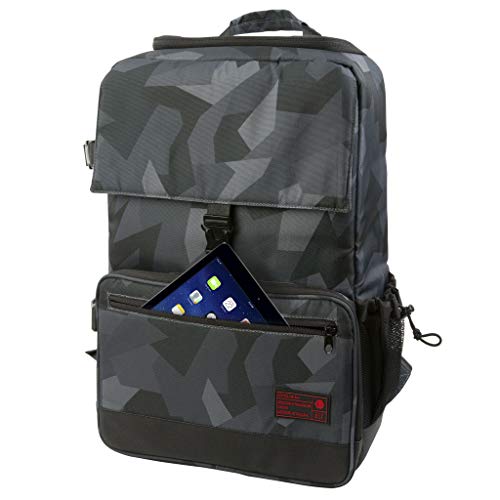 HEX Backloader DSLR Backpack, Glacier Grey Camo, with Back Loading, Tripod Straps and Adjustable Interior Dividers