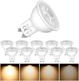 Akynite Spot GU10 LED Dimmable Blanc Chaud 2700K 5W 460LM, 60° Lumière, AC 220 240V, 50mm GU10 50W Halogène Équivalent, Ampoules Spot LED pour Cuisine Couloir, lot de 10