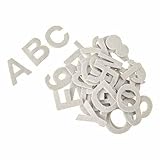 letras y cifras, appr. 5 cm The Felt Store Alfabeto Letras Autoadhesivas de Fieltro acrílico, Aprox. 5 cm, Blanco - Kit de 80 Piezas