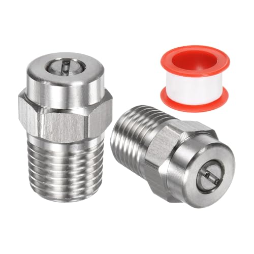 M METERXITY 2�Z�b�g �T�[�t�F�X�N�����`�b�v - 15�x 1/4�C���`NPT ���X #15030 �������@�m�Y�� �N���[�i�[�m�Y�������p�A�X�e�����X�� ����p�V�[���e�[�v�t�� (�I���t�B �X1.07mm)