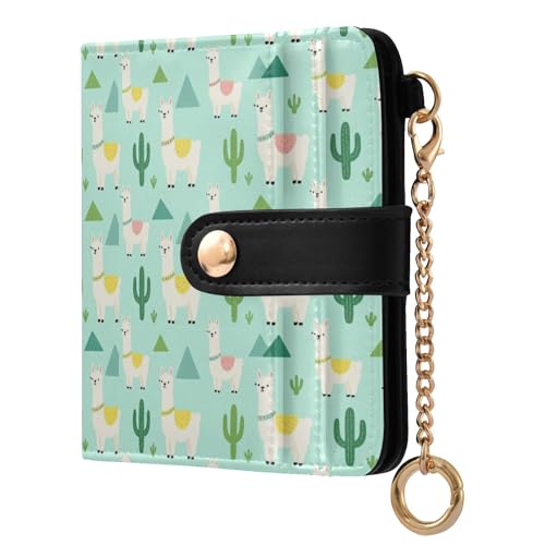 Petit étui pour cartes pour femme FRODOTGV motif cactus bleu clair