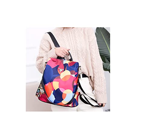 Mochila Bolsa Feminina Anti-Furto Colorida Fashion 6 Modelos Casual Dia a Dia (Colorido 1)
