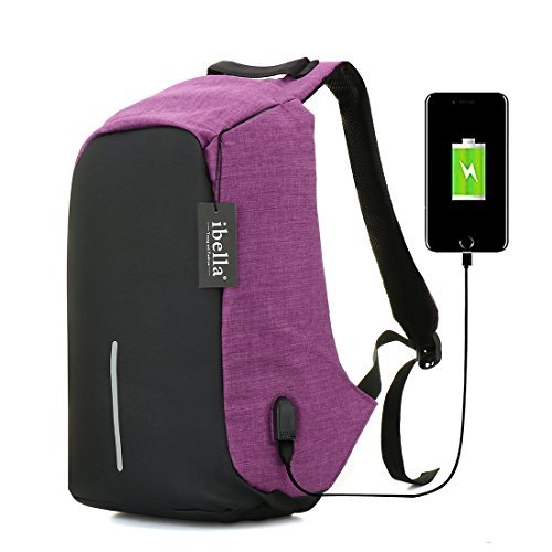 College Laptop Backpack, Anti-theft Waterproof Business Backpack with USB Port
