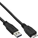 Produktbild Unbekannt Inline USB 3.0 Kabel USB Stecker auf Micro USB Stecker Schwarz 1 m 3 pièces