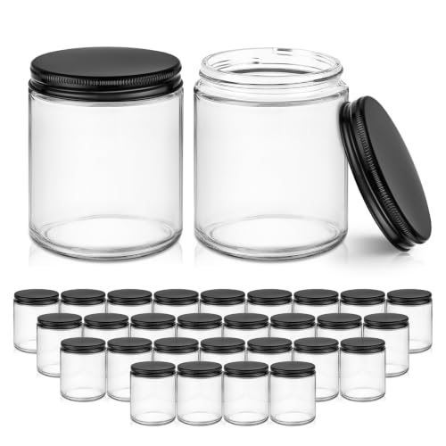 8 oz Glass Jars with Lids, 30 Pack Candle Jars Canning Mason Jars with Lids