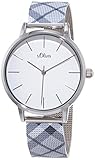 Gut ablesbares Zifferblatt s.Oliver Damen Analog Quarz Uhr mit Edelstahl Armband SO-4203-MQ