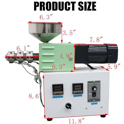 Wytłaczarka filamentu do drukarki 3D, maszyna biurkowa do ABS, PLA, PETG, TPU, TPE - 0,01-0,5 kg/h pojedynczy pręt śrubowy do drukowania materiałów eksploatacyjnych